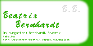 beatrix bernhardt business card